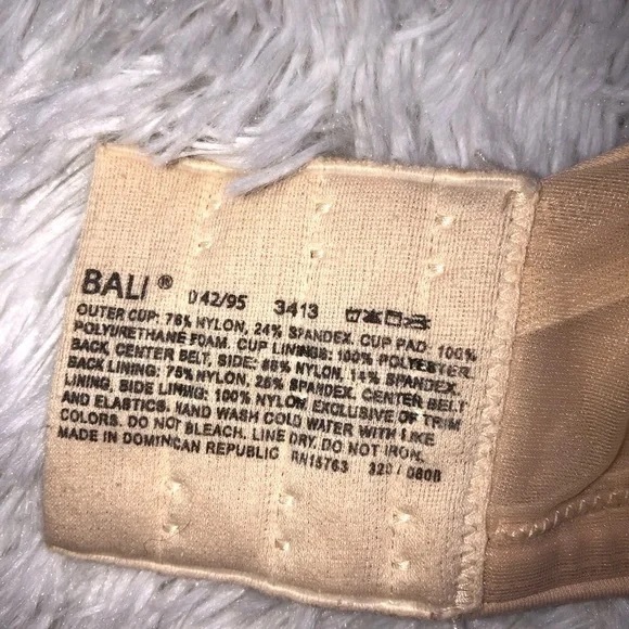 Bali Concealers Wirefree Cream Tan Bra Tagless Size 34C NWT - Picture 6 of 9